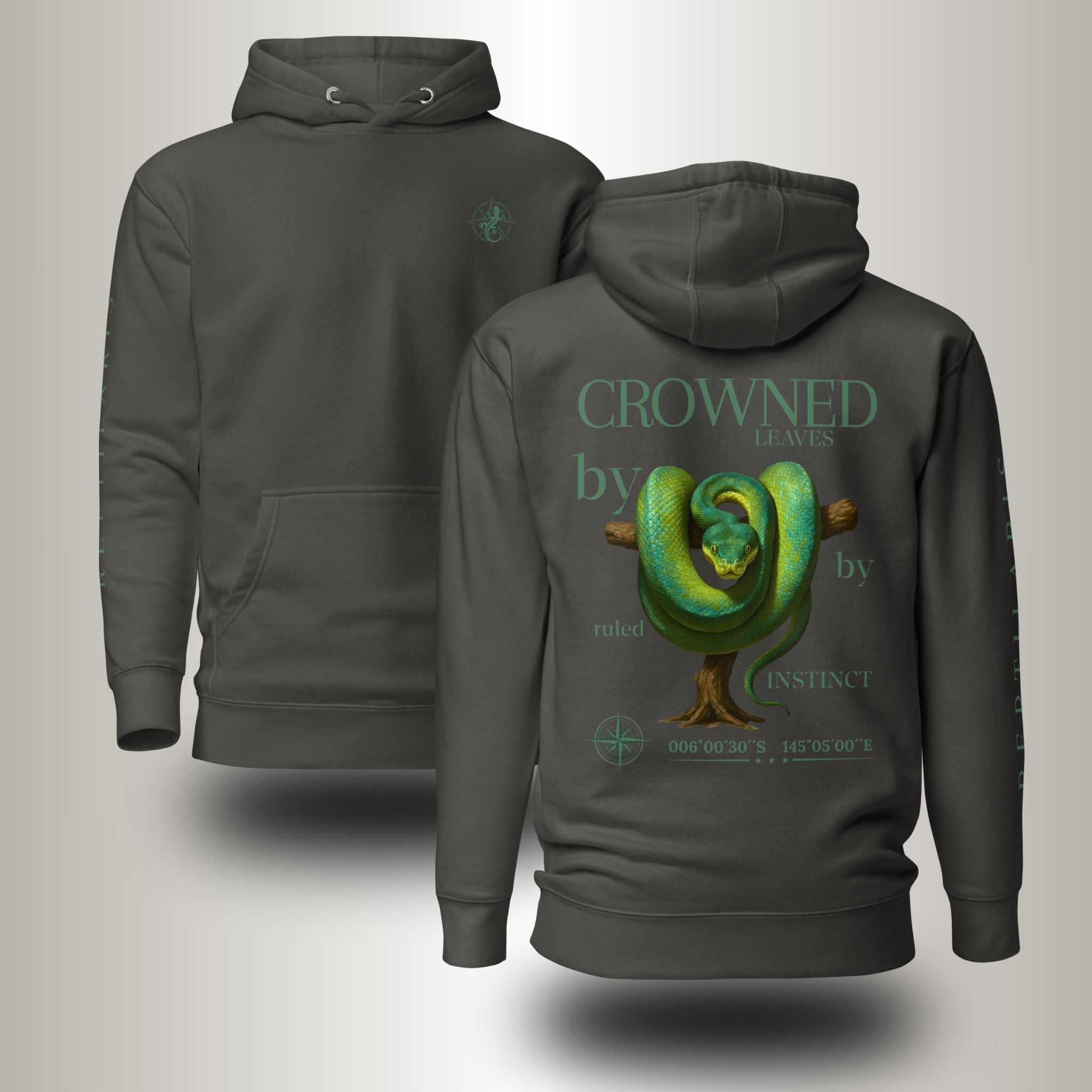 Hoodie Baumpython Grün (Morelia viridis)