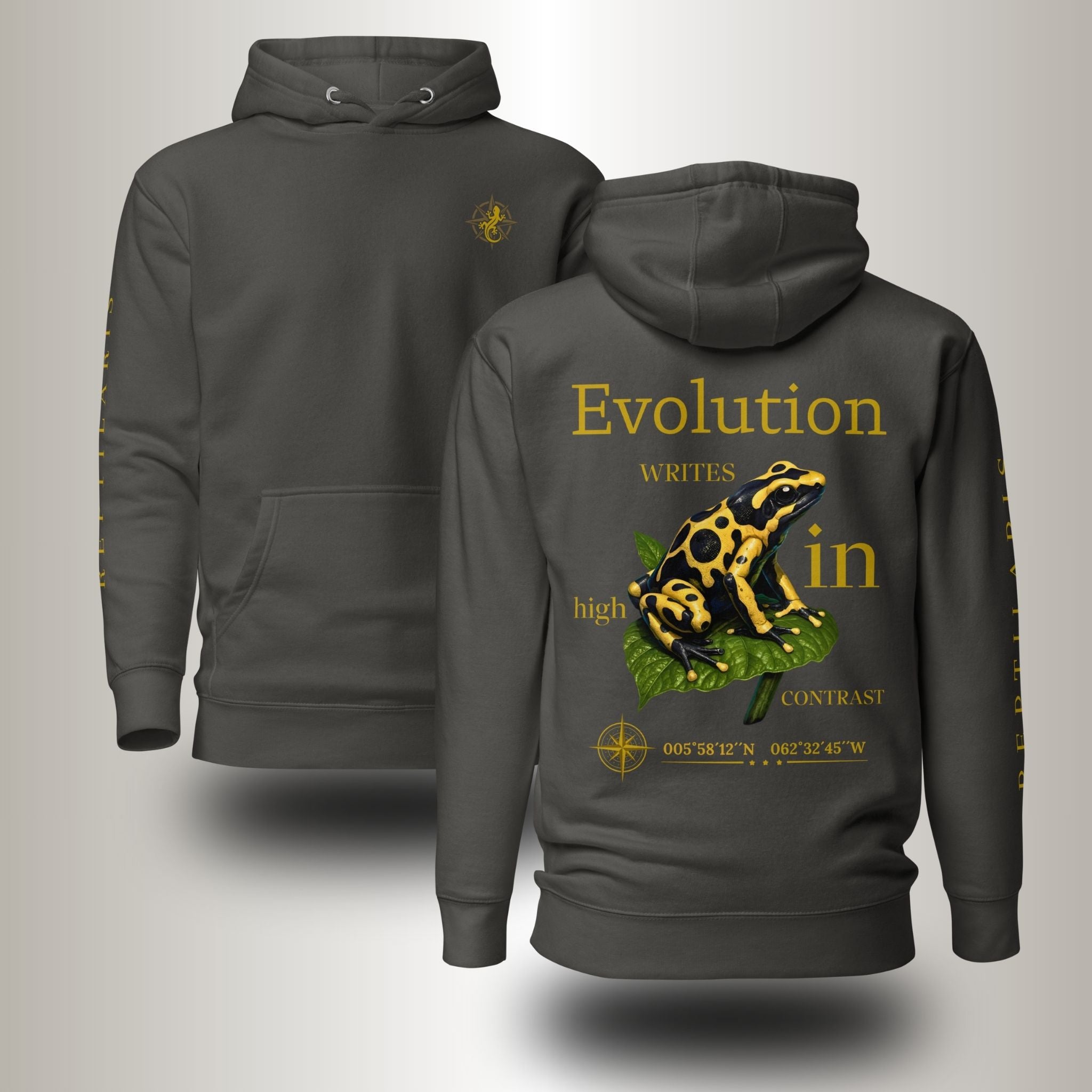 Hoodie Pfeilgiftfrosch (Dendrobates leucomelas)