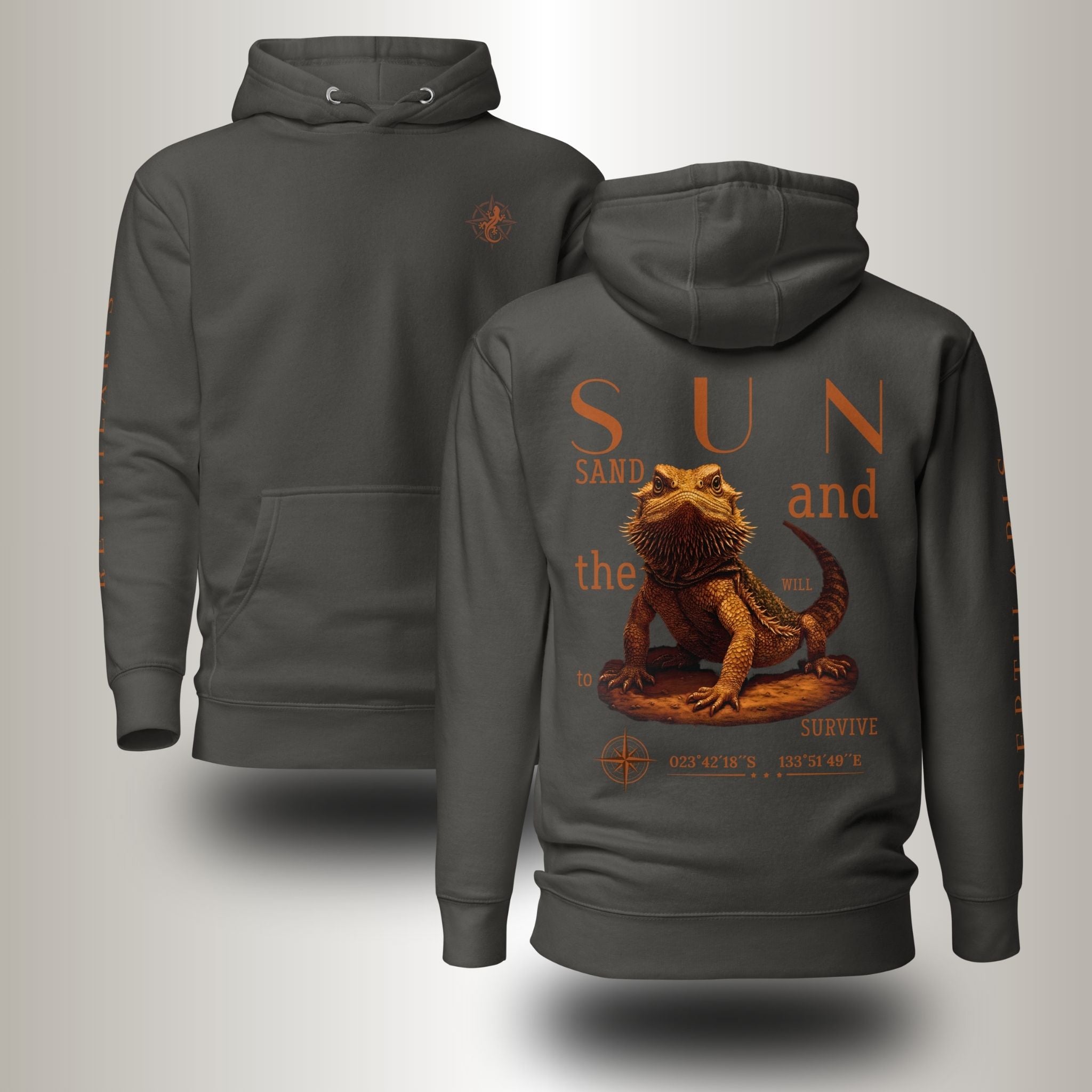 Hoodie Bartagame dunkel (Pogona vitticeps)