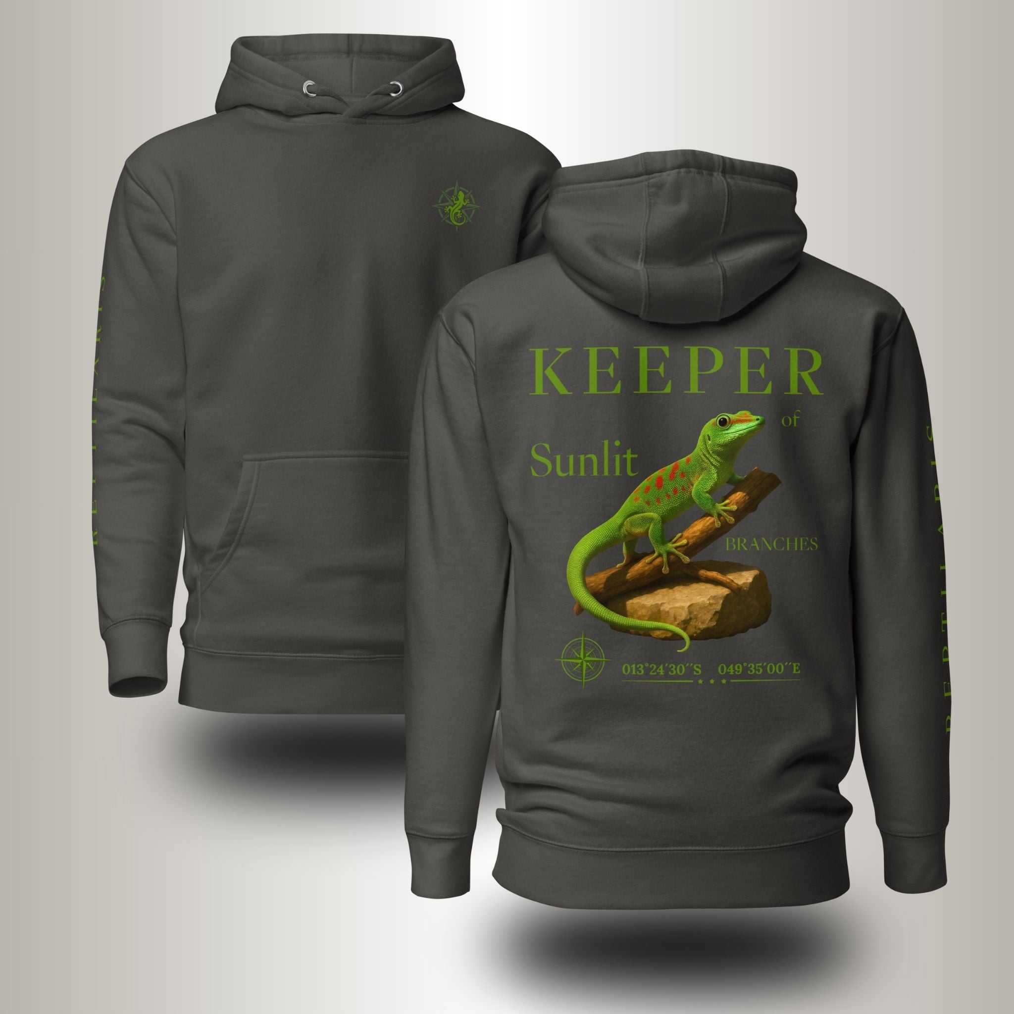 Hoodie Hoodie Madagassischer Taggecko Grün (Phelsuma madagascariensis)