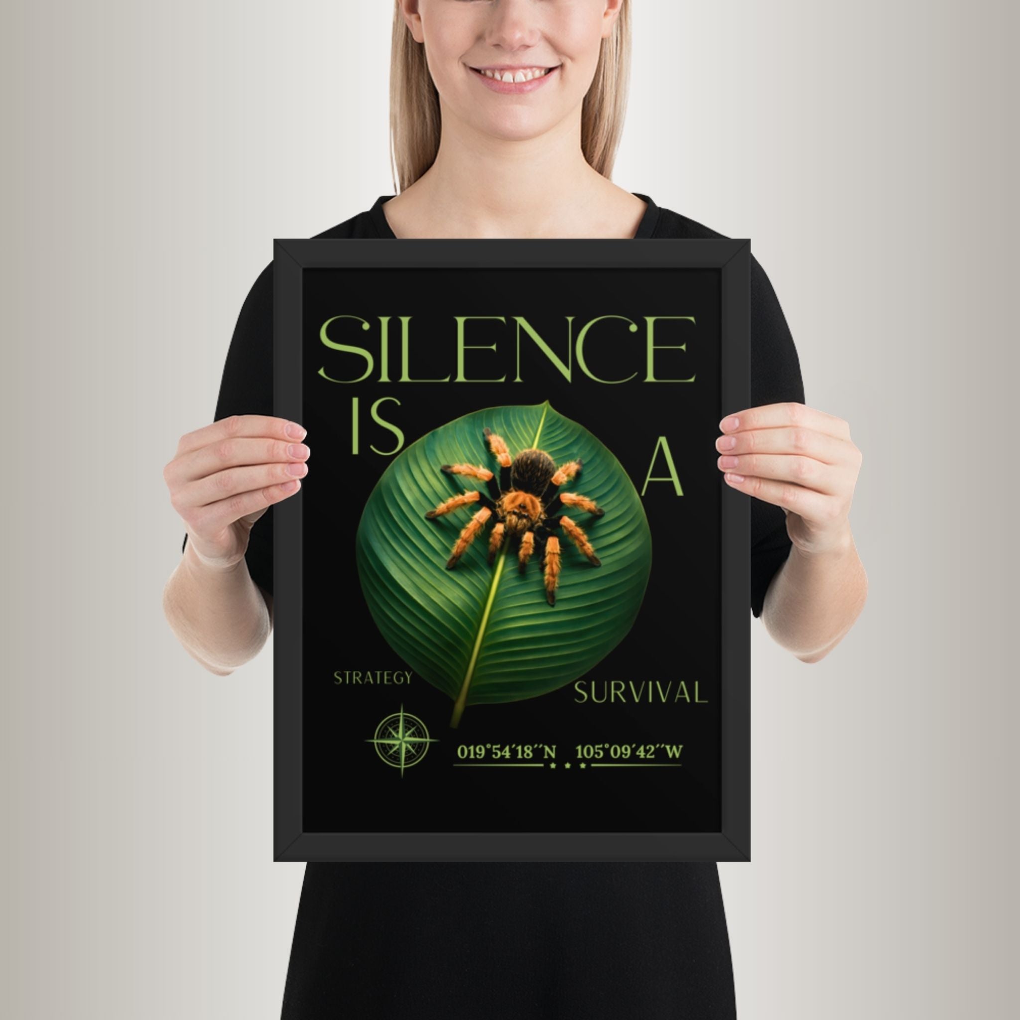 Poster mit Bilderrahmen Vogelspinne (Familie: Theraphosidae)