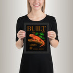 Poster mit Bilderrahmen Kronengecko orange (Correlophus ciliatus)