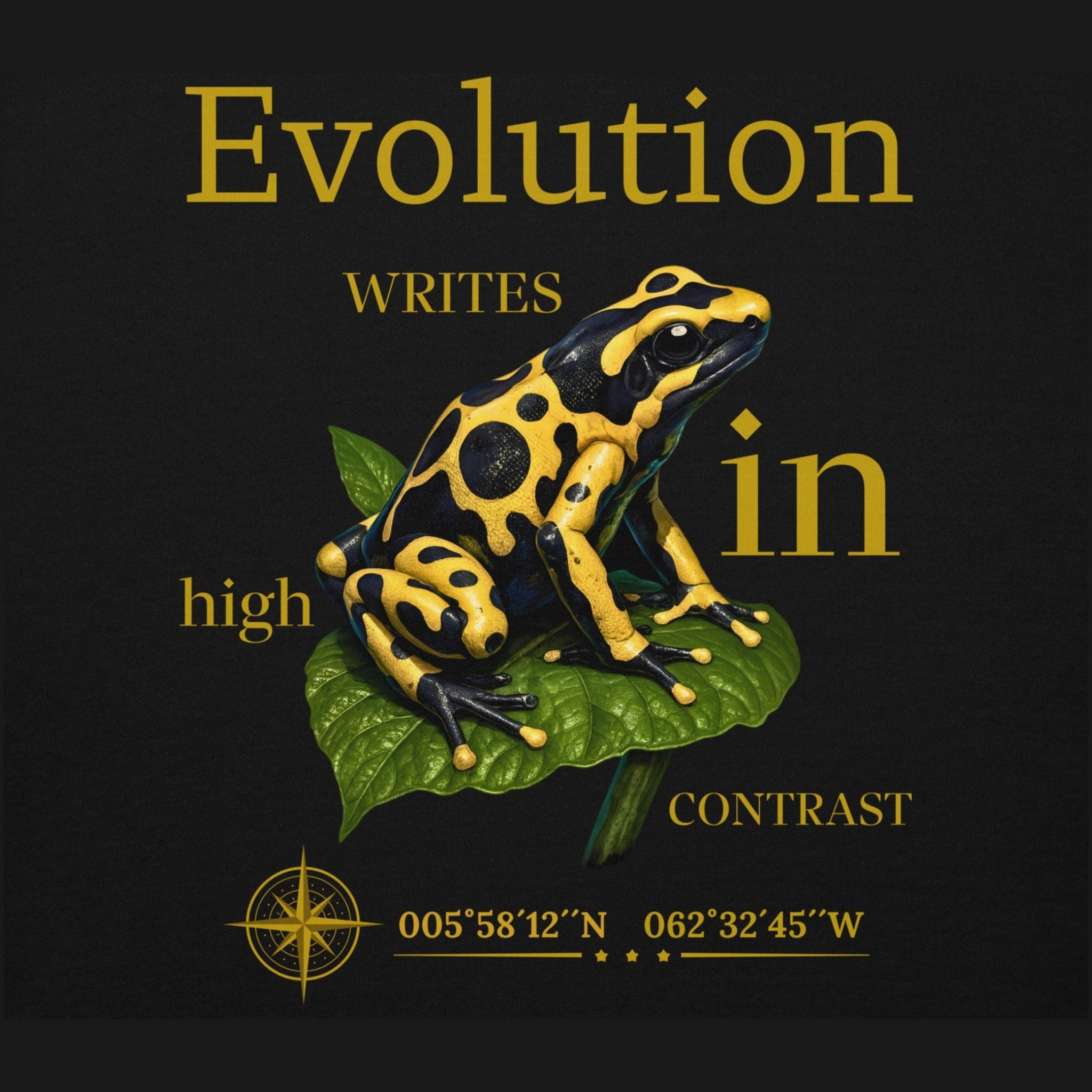 Grenouille vénéneuse en T-shirt (Dendrobates leucomelas)