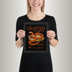 Affiche avec cadre photo de serpent des blés (Pantherophis guttatus)