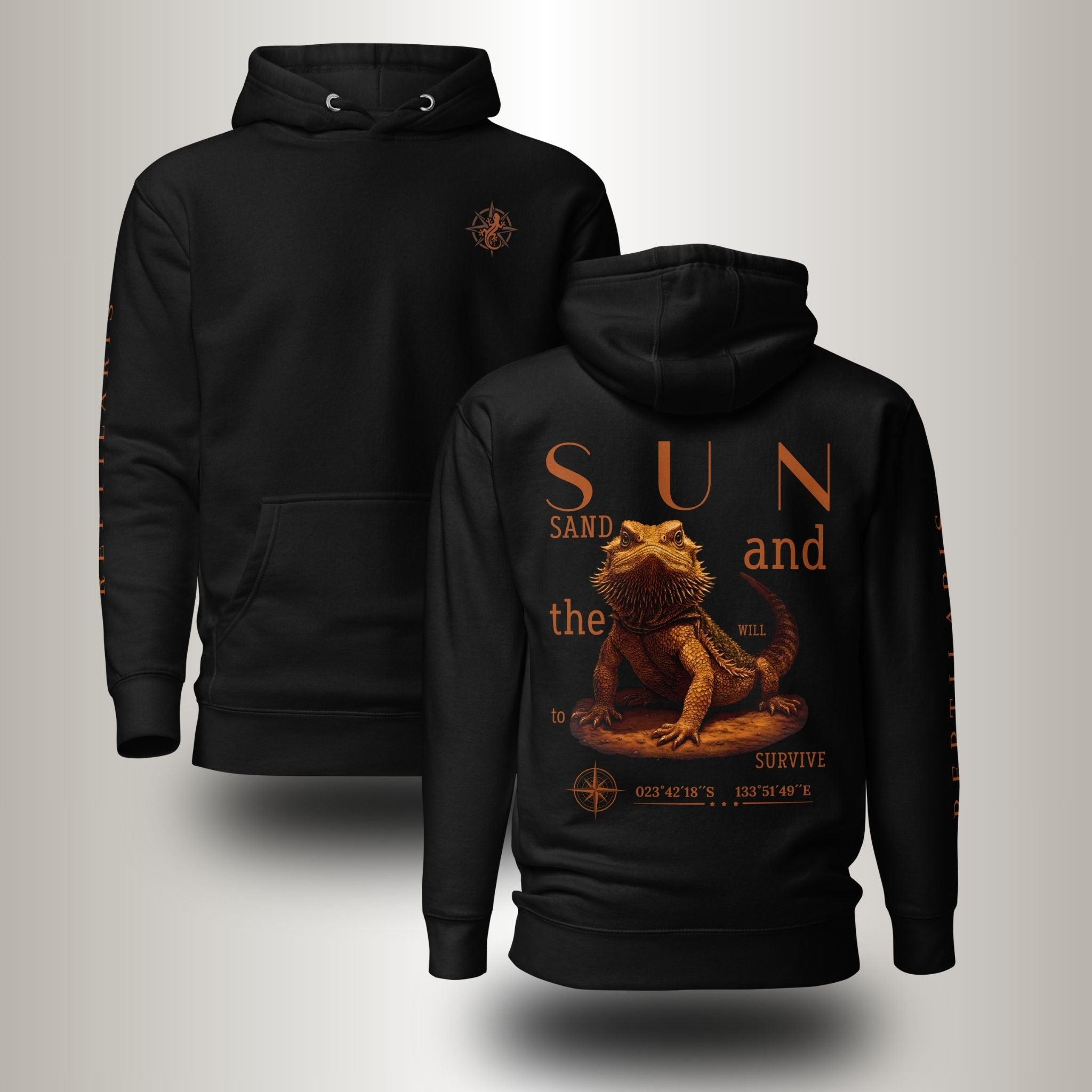 Hoodie Bartagame dunkel (Pogona vitticeps)