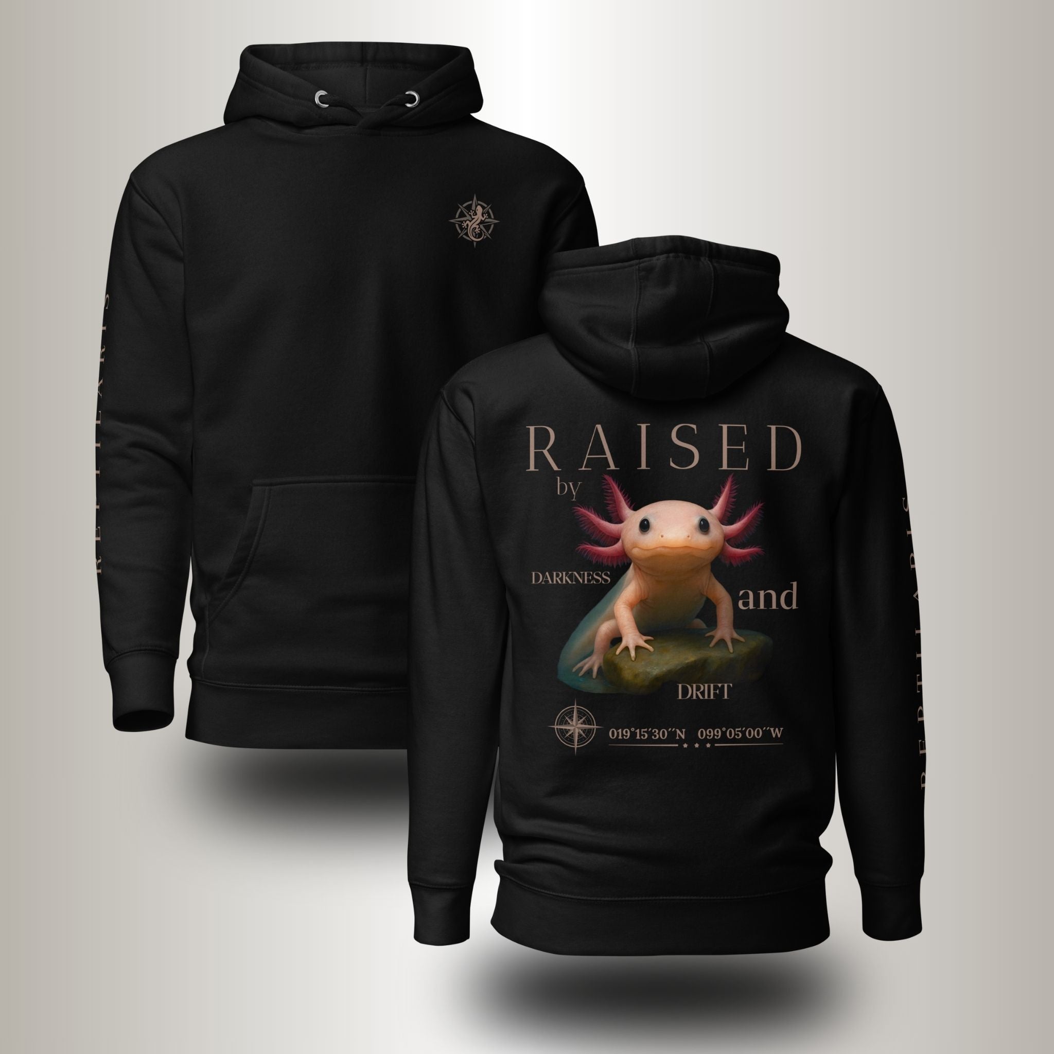 Hoodie Axolotl Neutral (Ambystoma mexicanum)