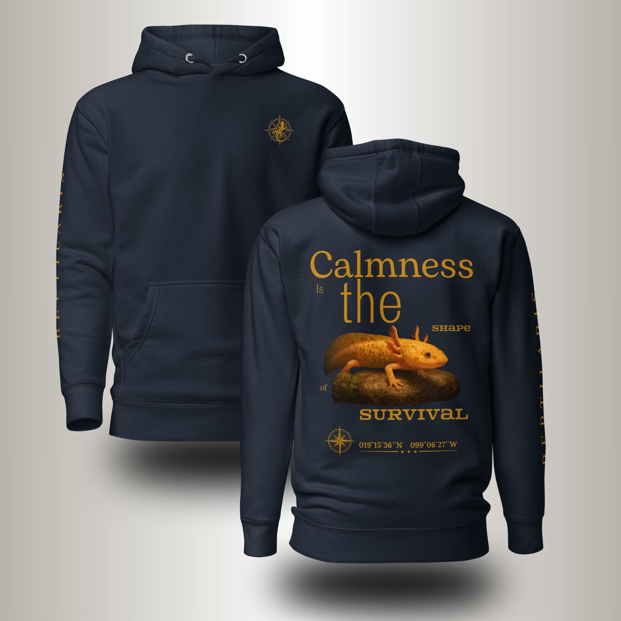 Hoodie Axolotl Gelb (Ambystoma mexicanum)