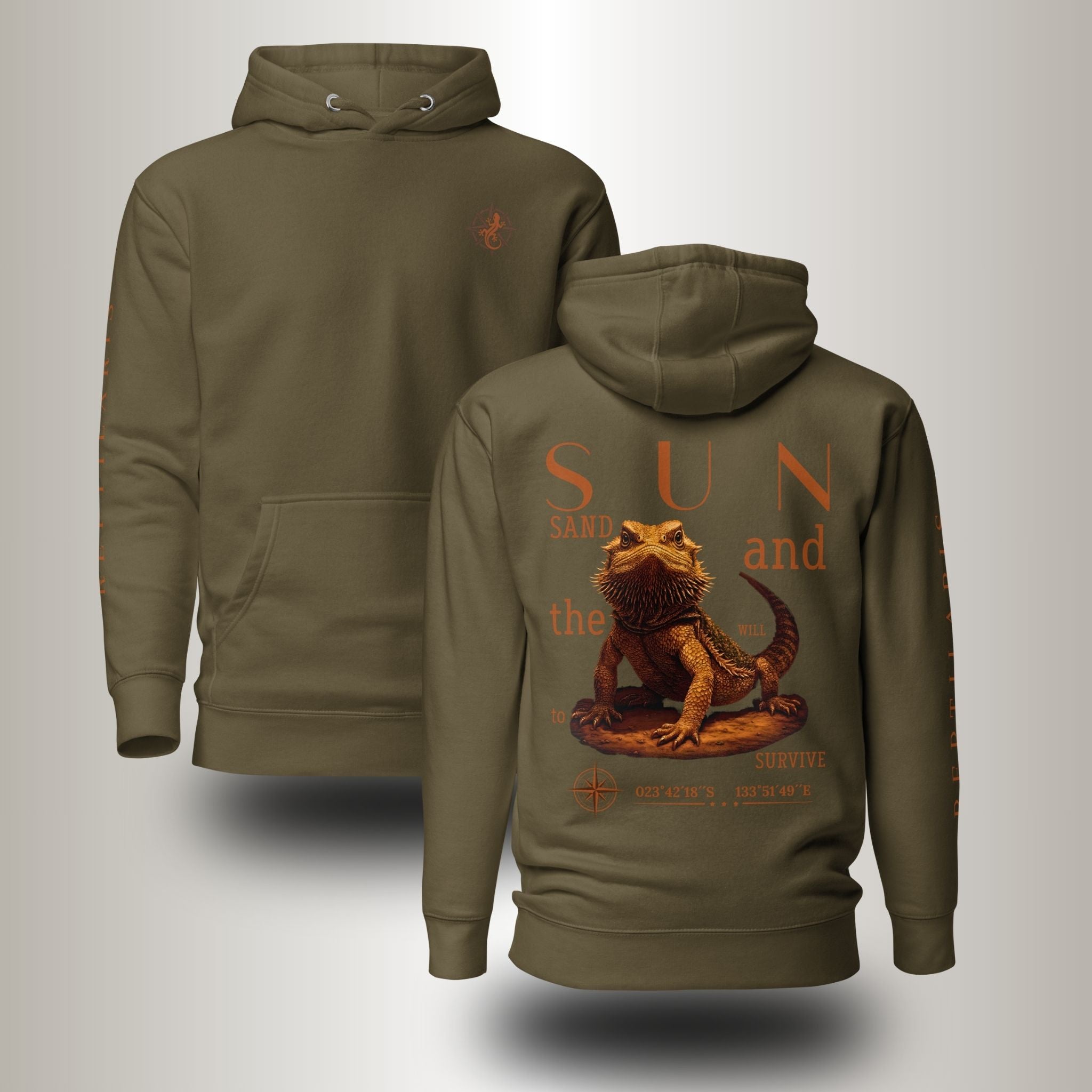 Hoodie Bartagame dunkel (Pogona vitticeps)