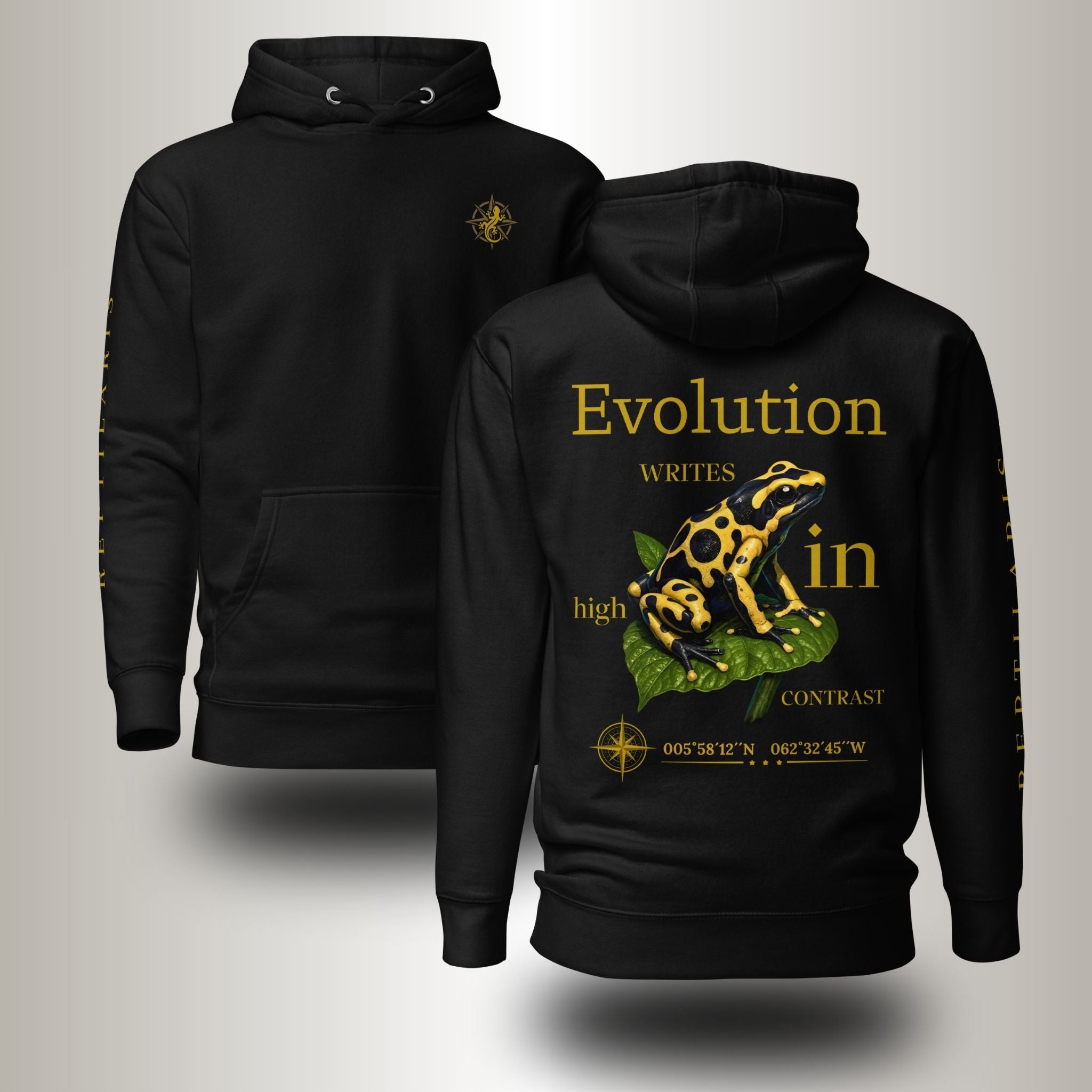 Hoodie Pfeilgiftfrosch (Dendrobates leucomelas)